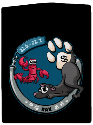 Psí horoskop: Rak dámska mikina na zips Black