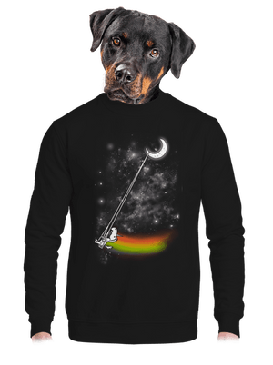 Unicorn Universe unisex mikina bez kapucne Black