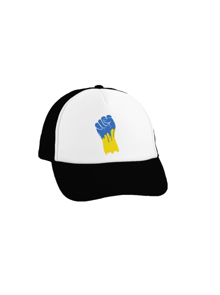Ukrajina - Ruka šiltovka truckerka Black cap