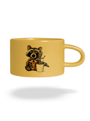 Strážcovia galaxie hrnček makronka Yellow Macaron