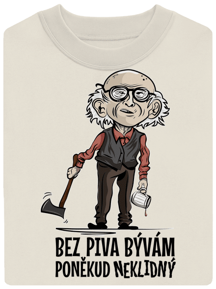 Neklidný bez piva unisex mikina bez kapucne Off White
