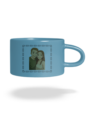 Ghibli efekt z vlastnej fotky hrnček makronka Blue Macaron