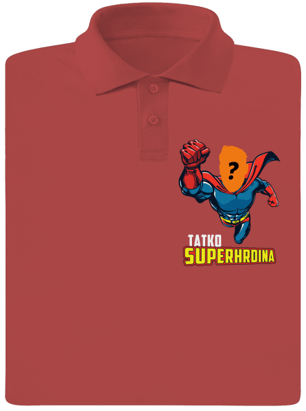 Tatko superhrdina pánska polokošeľa Burgundy