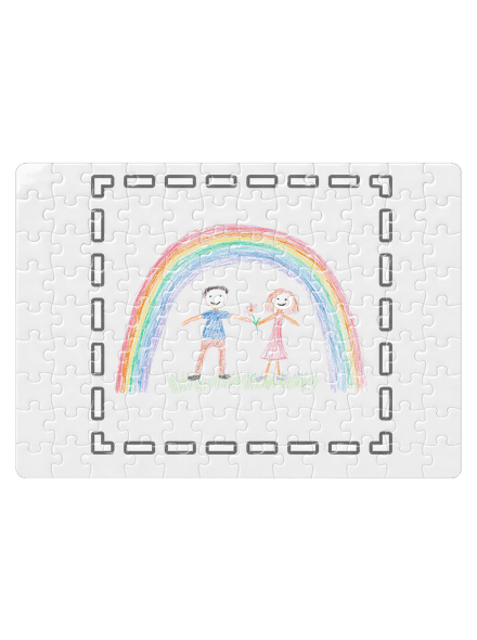 Detské kresby - Nahraj vlastnú puzzle White