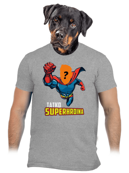 Tatko superhrdina pánske tričko Sport Grey