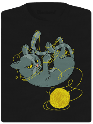 Nevrlý kocúr dámske športové tričko Black