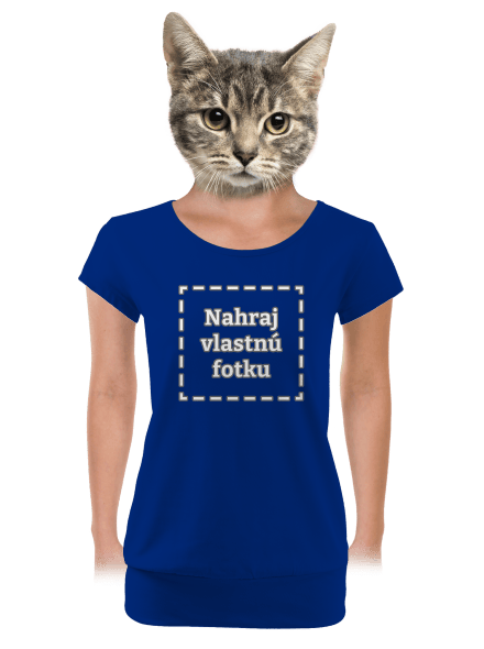 Vlastná potlač dámske tričko s lemom Royal Blue Mal
