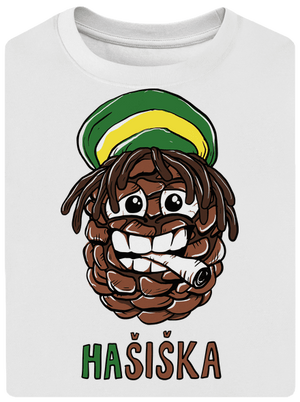 Hašiška unisex tričko oversized White