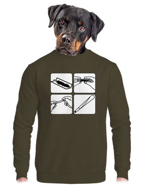 unisex mikina bez kapucne