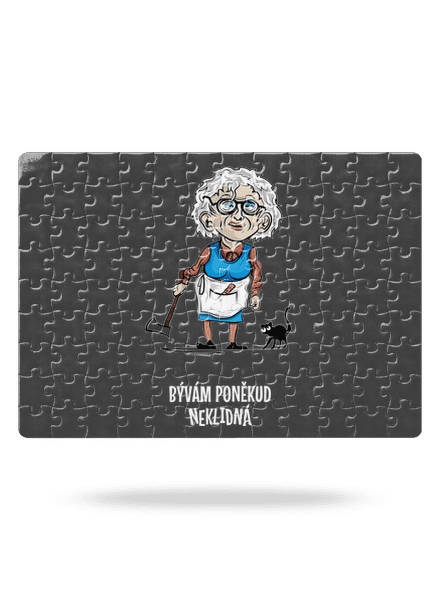 Neklidná - vlastný text puzzle White