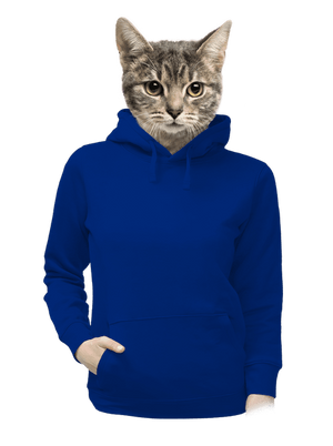 Bez potlače dámska mikina klokanka Royal Blue Mal