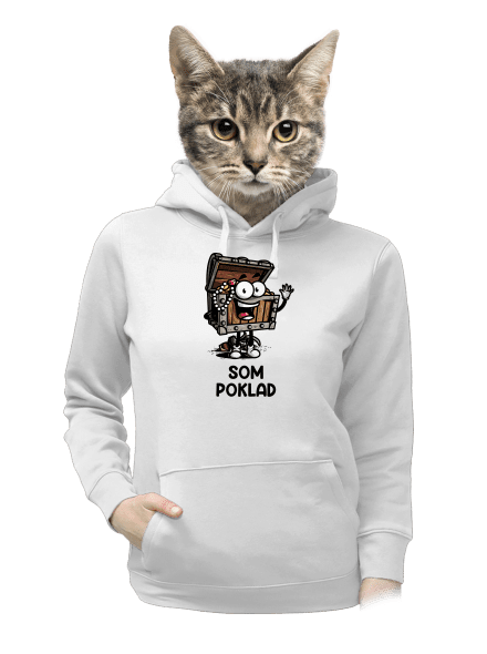 Som poklad dámska mikina klokanka White