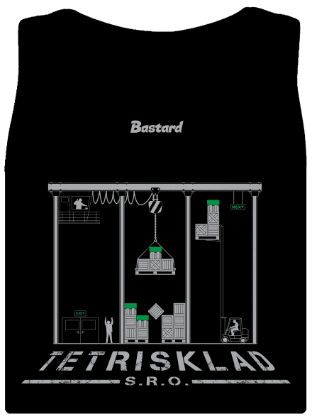 Tetrisklad dámske tielko klasické Black