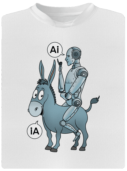 Somár a AI detské športové tričko White