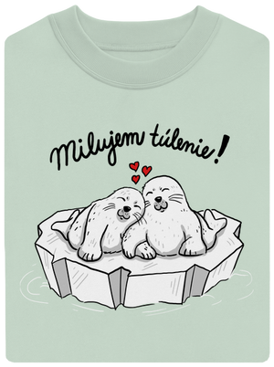 Milujem túlenie unisex mikina bez kapucne Blush Mint