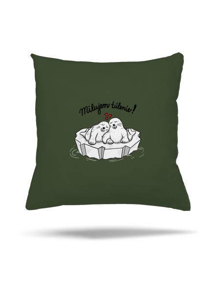 Milujem túlenie vankúš Olive Green