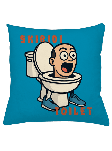 Skibidi Toilet vankúš Blue Turquoise
