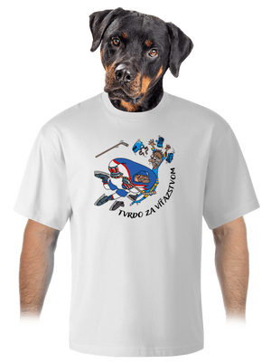 Tvrdo za víťazstvom unisex tričko oversized White