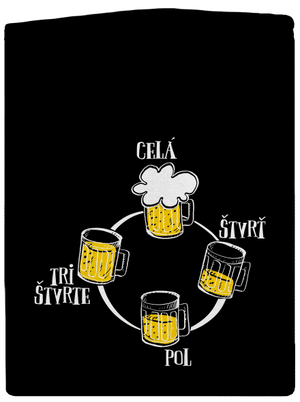 Pivné hodiny pánska mikina na zips Black