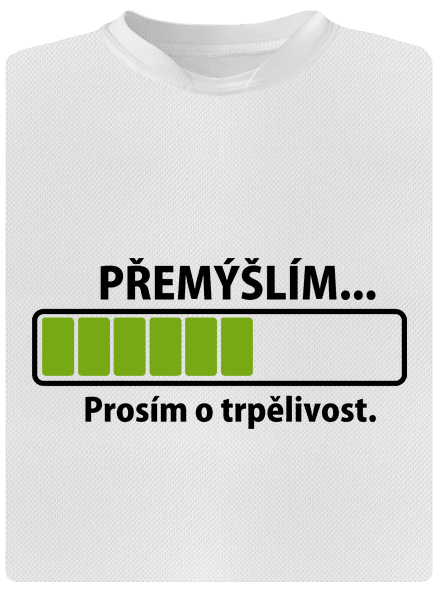 Premýšľam pánske športové tričko White