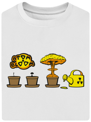 Atom bloom unisex tričko oversized White