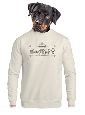 Kozia farma unisex mikina bez kapucne Off White