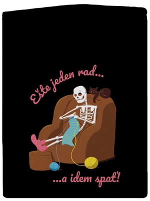 Ešte jeden rad pánska mikina na zips Black