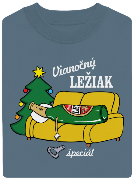 Vianočný ležiak unisex mikina bez kapucne Nordic Blue