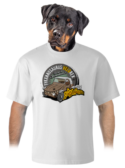 Tyrannosaurus Velorex unisex tričko oversized White