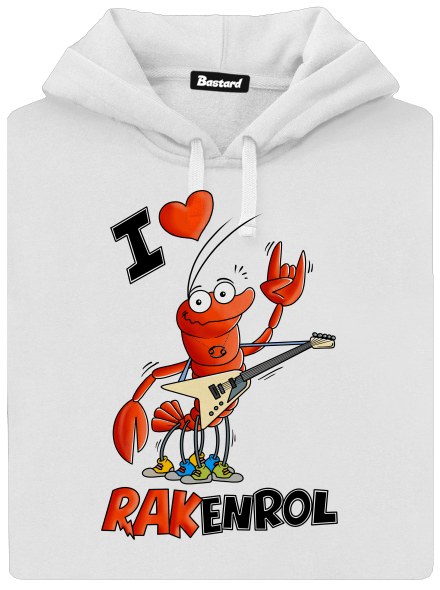 Rakenrol dámska mikina klokanka White