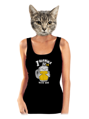 I wanna beer dámske tielko klasické Black