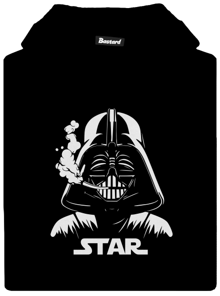 Darth Star detská mikina klokanka Black