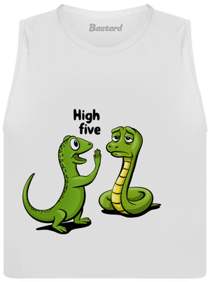 High Five dámske tielko voľné White