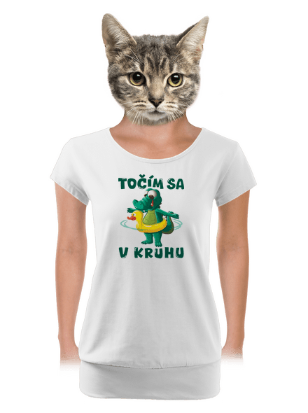 Točím sa v kruhu dámske tričko s lemom White