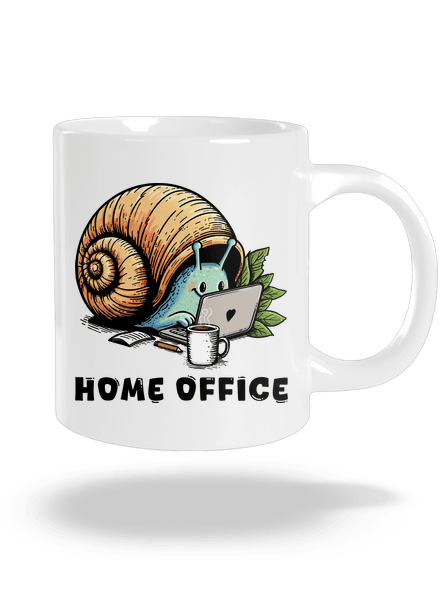 Slimákov home office veľký hrnček White