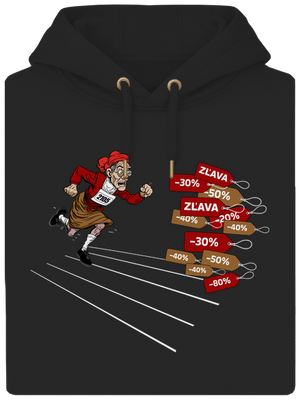 Zľavy! unisex mikina premium Dark Black