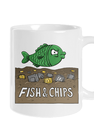 Fish and IT chips klasický hrnček White