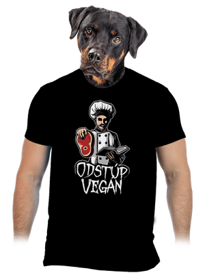 Odstup vegane pánske tričko Black
