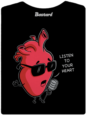 Listen to your heart dámske tričko Black