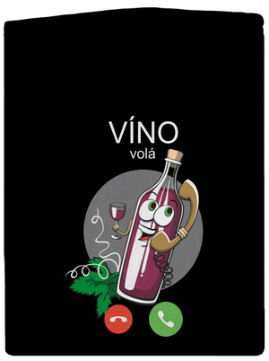 Červené víno volá pánska mikina na zips Black