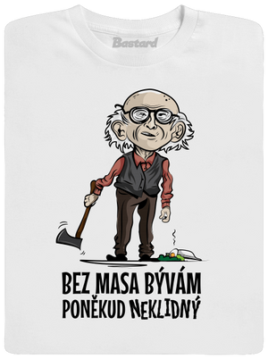 Neklidný bez masa pánske tričko White