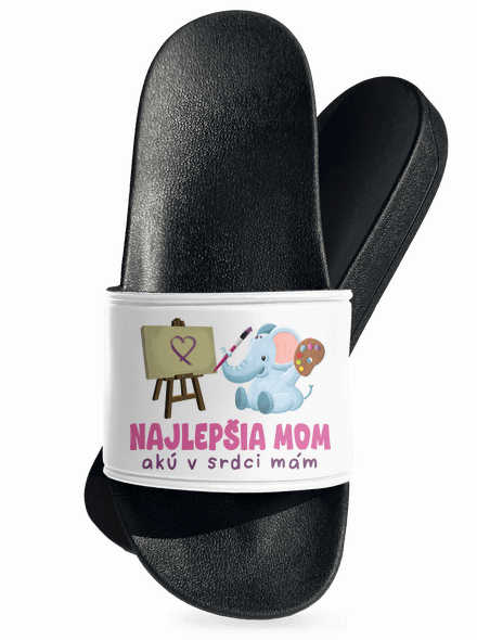 Najlepšia mom šľapky White