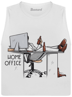 Home Office dámske tielko voľné White