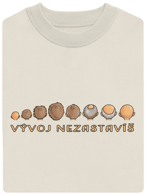 Vývoj nezastavíš unisex mikina bez kapucne Off White