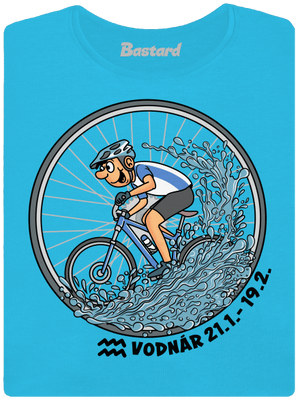 Cyklistický horoskop: Vodnár dámske tričko s lemom Blue Atol