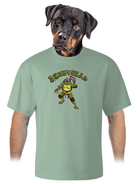 Donutello unisex tričko oversized Sage