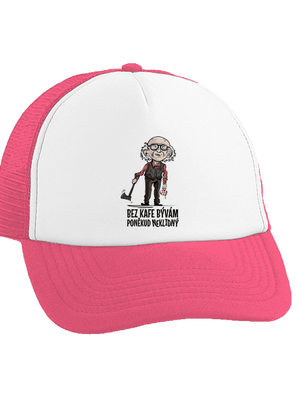 Neklidný bez kafe šiltovka truckerka Fluorescent Pink cap