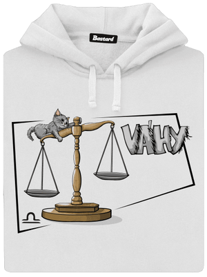 Mačací horoskop: Váhy dámska mikina klokanka White