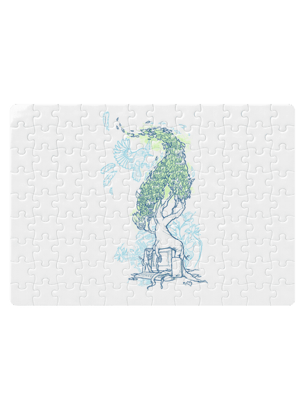 Nature vs. Technology puzzle White
