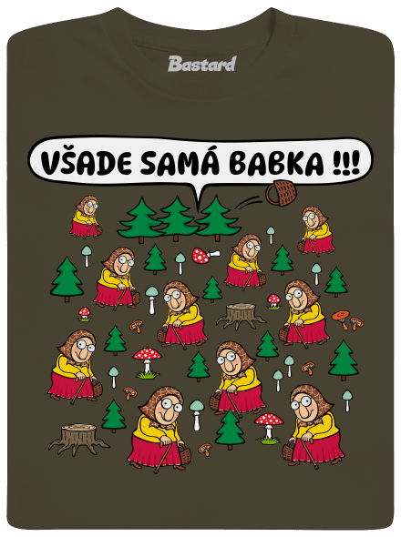 Všade samá babka pánske dlhý rukáv Urban Khaki